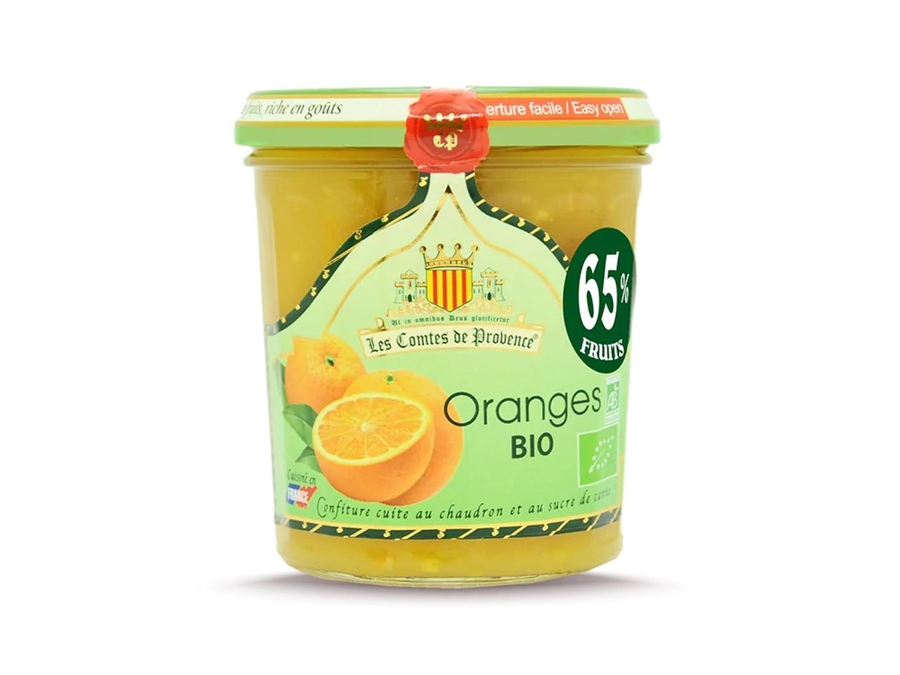 Confettura bio arancia 65% frutta 350gr les comtes de provence