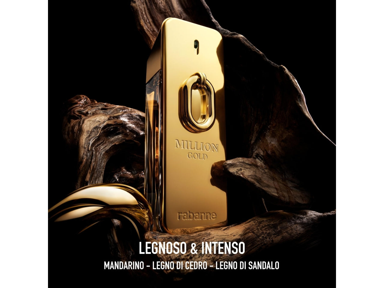 Profumo Uomo Rabanne Million Gold Eau De Parfum Intense 100ml, Uomo, Flacone non ricaricabile, Profumo, Mandarino, Legno di cedro $