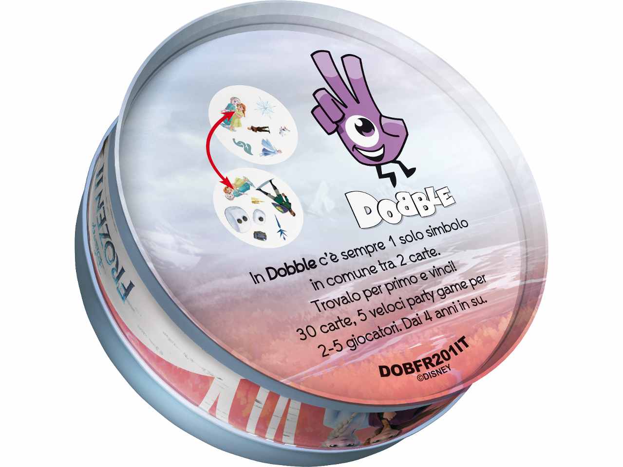 Dobble Frozen: Intrattenimento Familiare con i Personaggi di Frozen, per 2-8 Partecipanti, Dai 4 Anni in su, Versione Italiana - Asmodee
