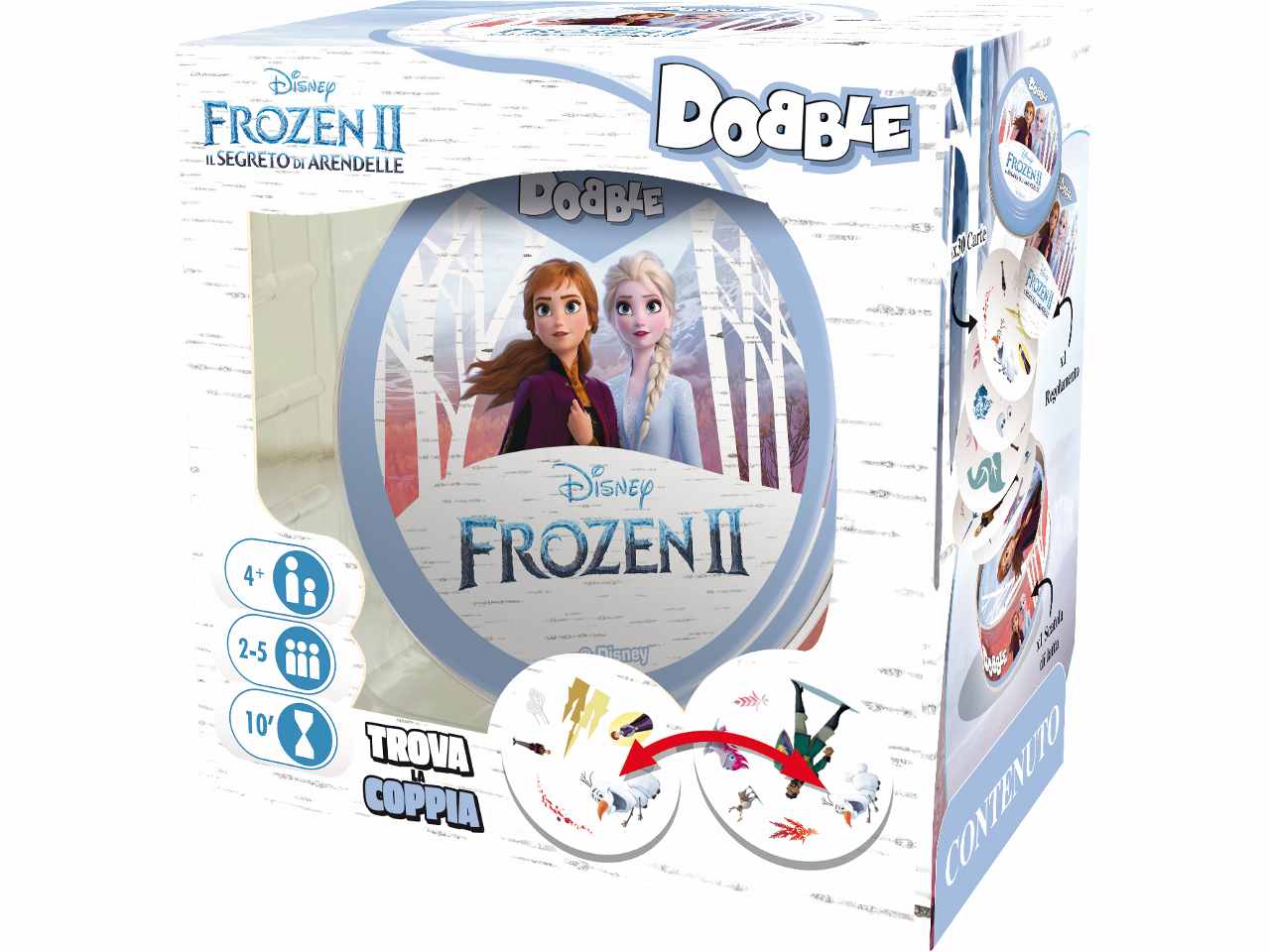 Dobble Frozen: Intrattenimento Familiare con i Personaggi di Frozen, per 2-8 Partecipanti, Dai 4 Anni in su, Versione Italiana - Asmodee