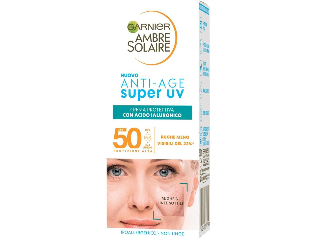 Ambra solaire super uv crema viso anti age fps50+ 50ml