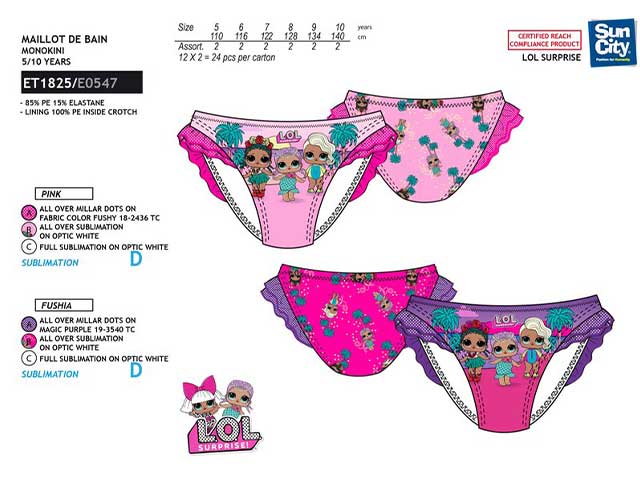 Lol surprise costume slip 5-10 anni $