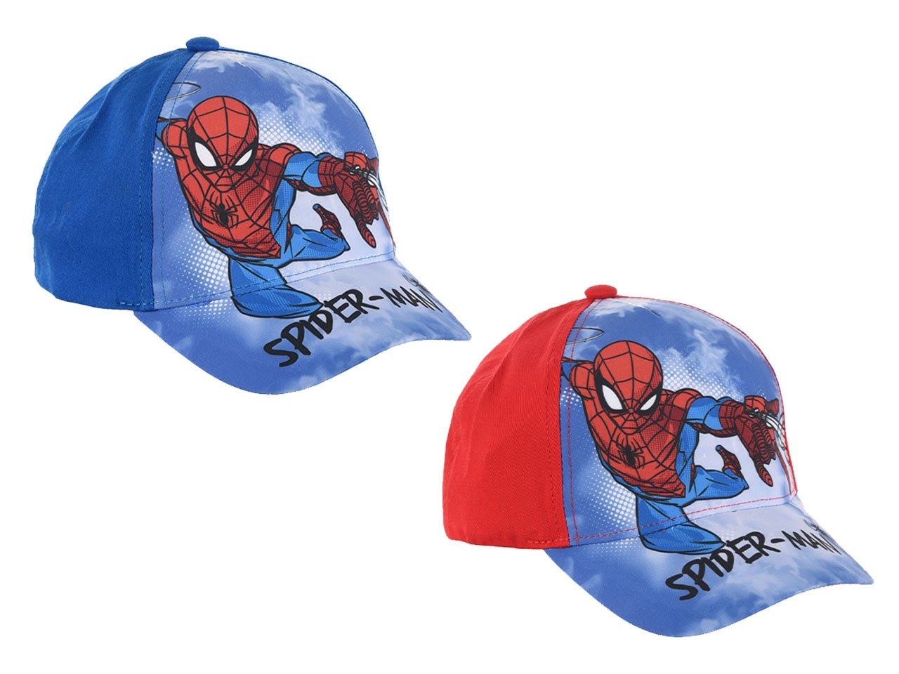 Cappello con visiera bimbo Spiderman in tessuto taglia 52 e 54 regolabile - Sun City