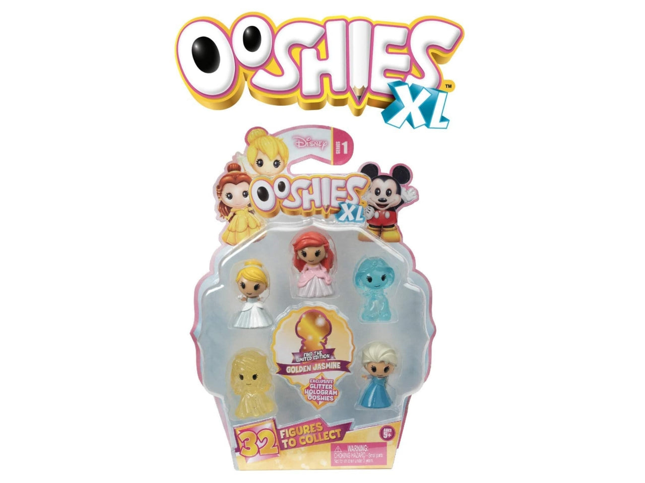 Personaggi princess ooshies xl disney - confezione da 6 personaggi