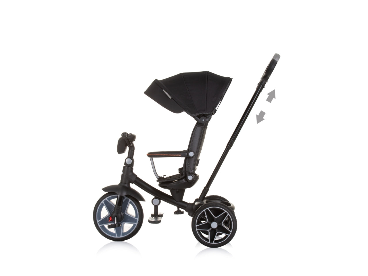 Triciclo con tettuccio derby ossidiana 18 mesi | Chipolino