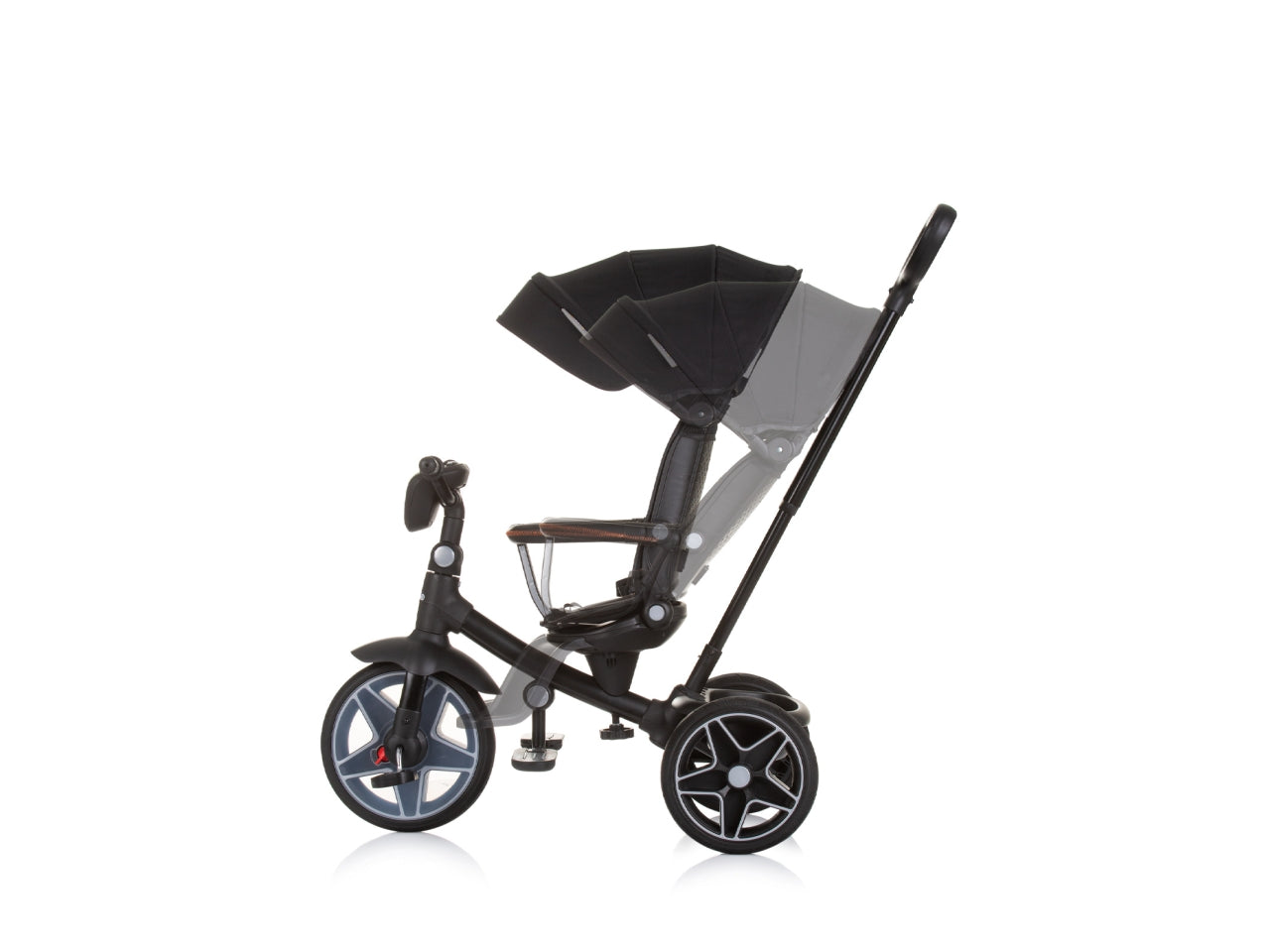 Triciclo con tettuccio derby ossidiana 18 mesi | Chipolino