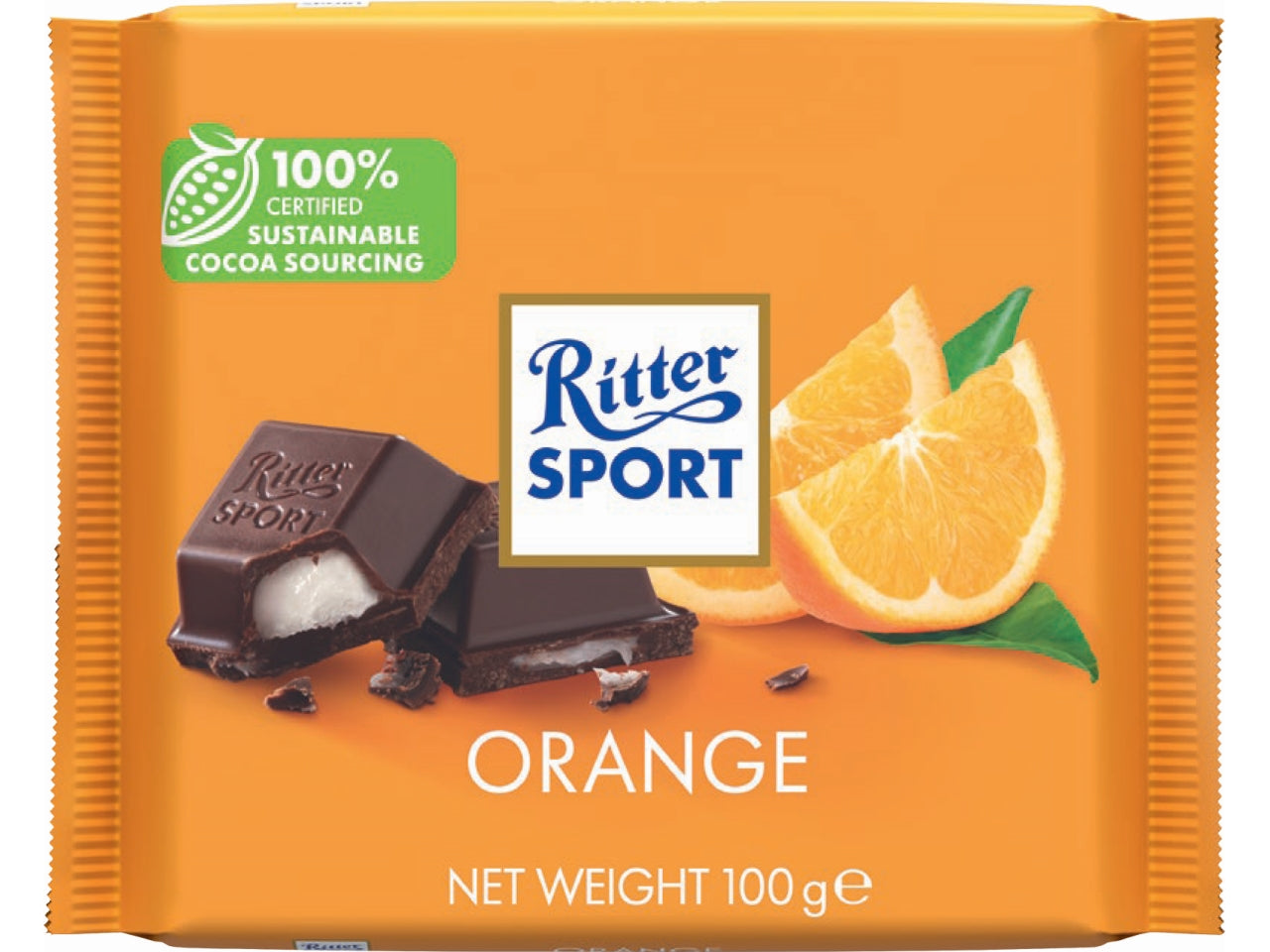 Tavoletta 100gr orange cioccolato fondente ripieno di golosissima arancia