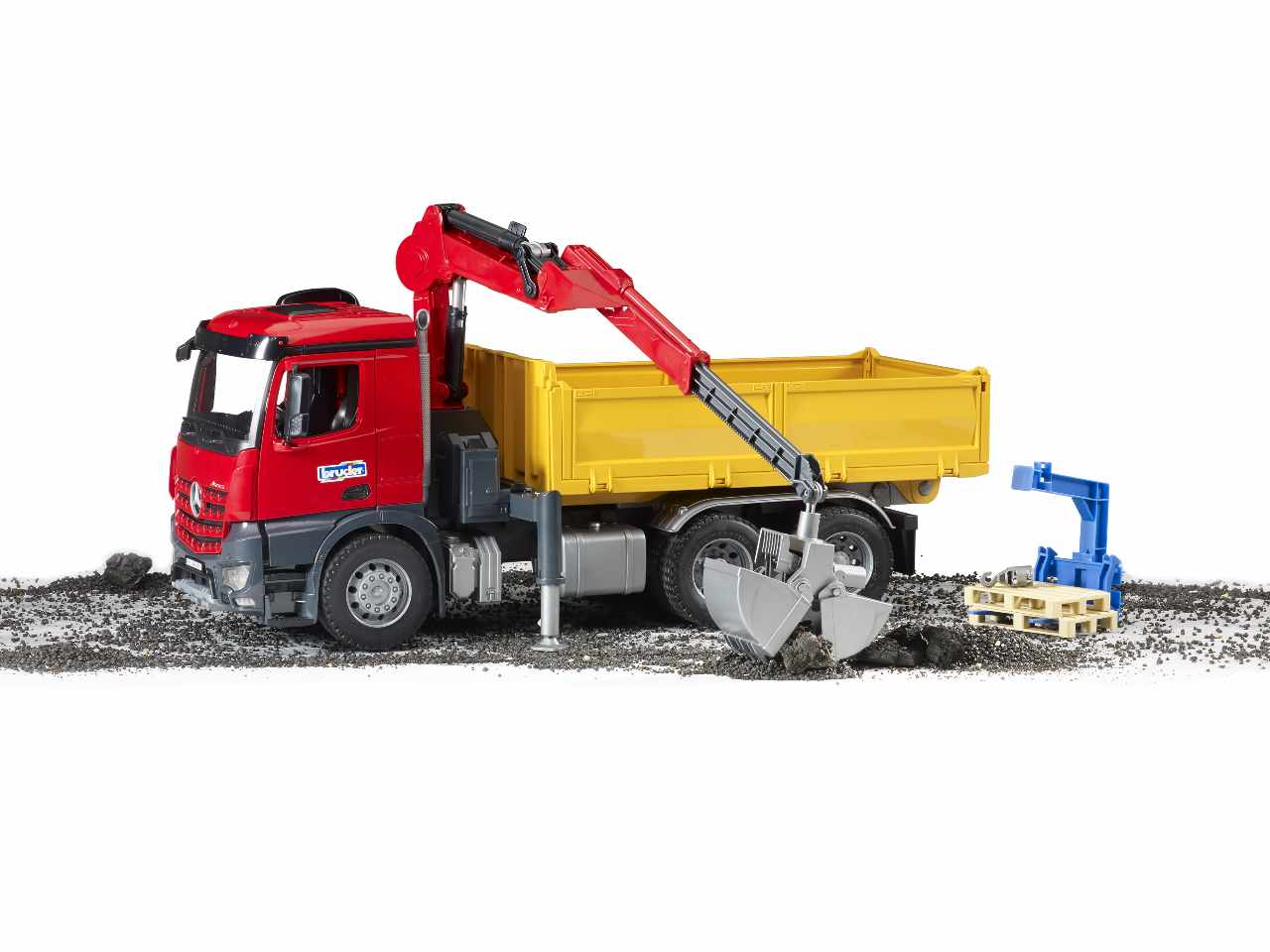 Camion mb arocs ribaltabile c/gru 03651