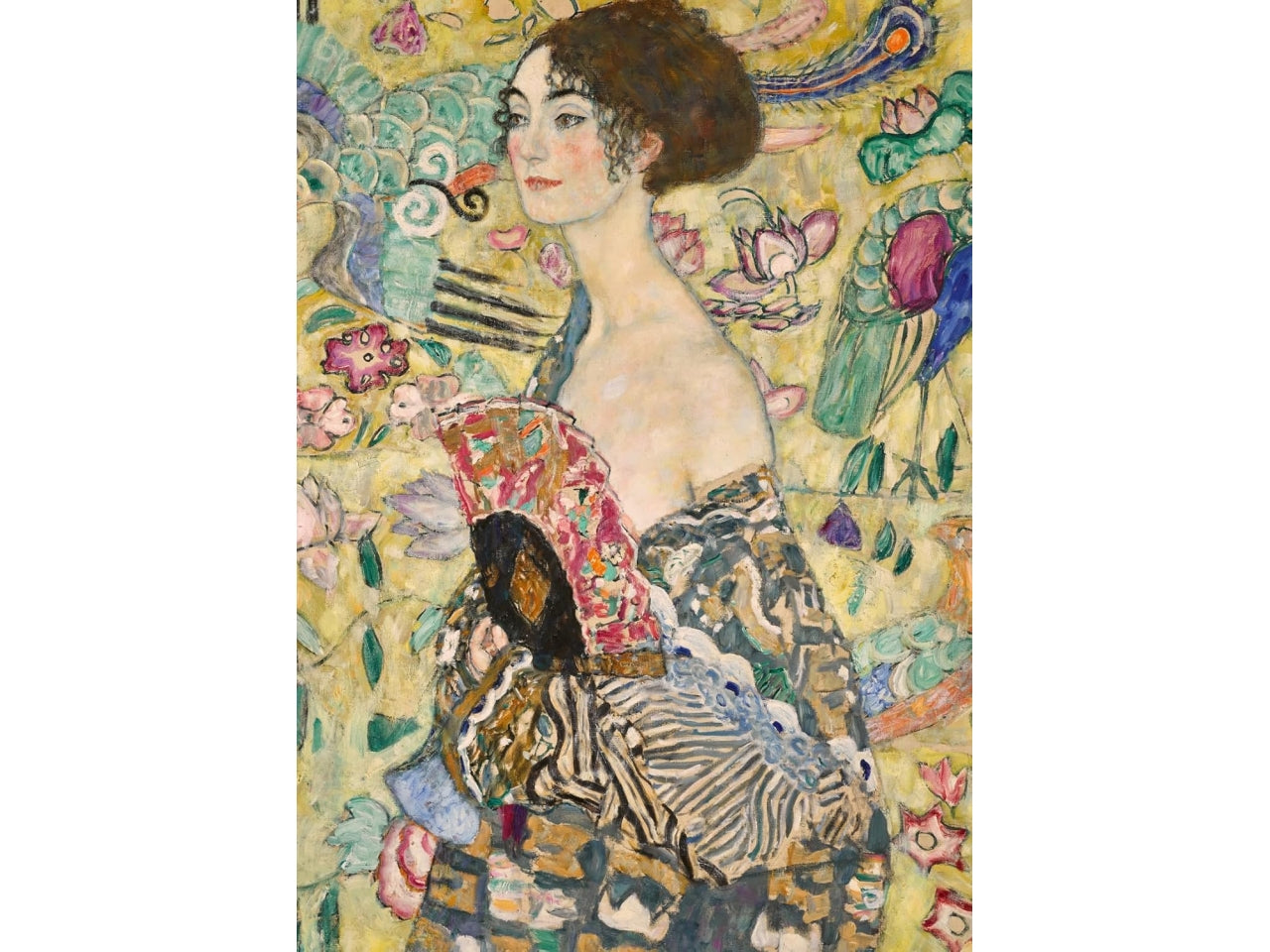 Puzzle 1000 pezzi art collection klimt dama col ventaglio