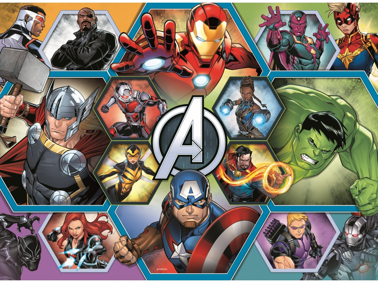 Puzzle XXL Marvel Avengers per bambini da 6+ anni, 100 pezzi - Ravensburger