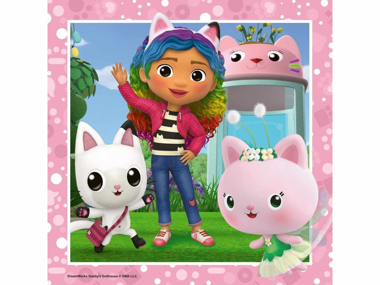 Puzzle 3x49 pezzi gabby's dollhouse