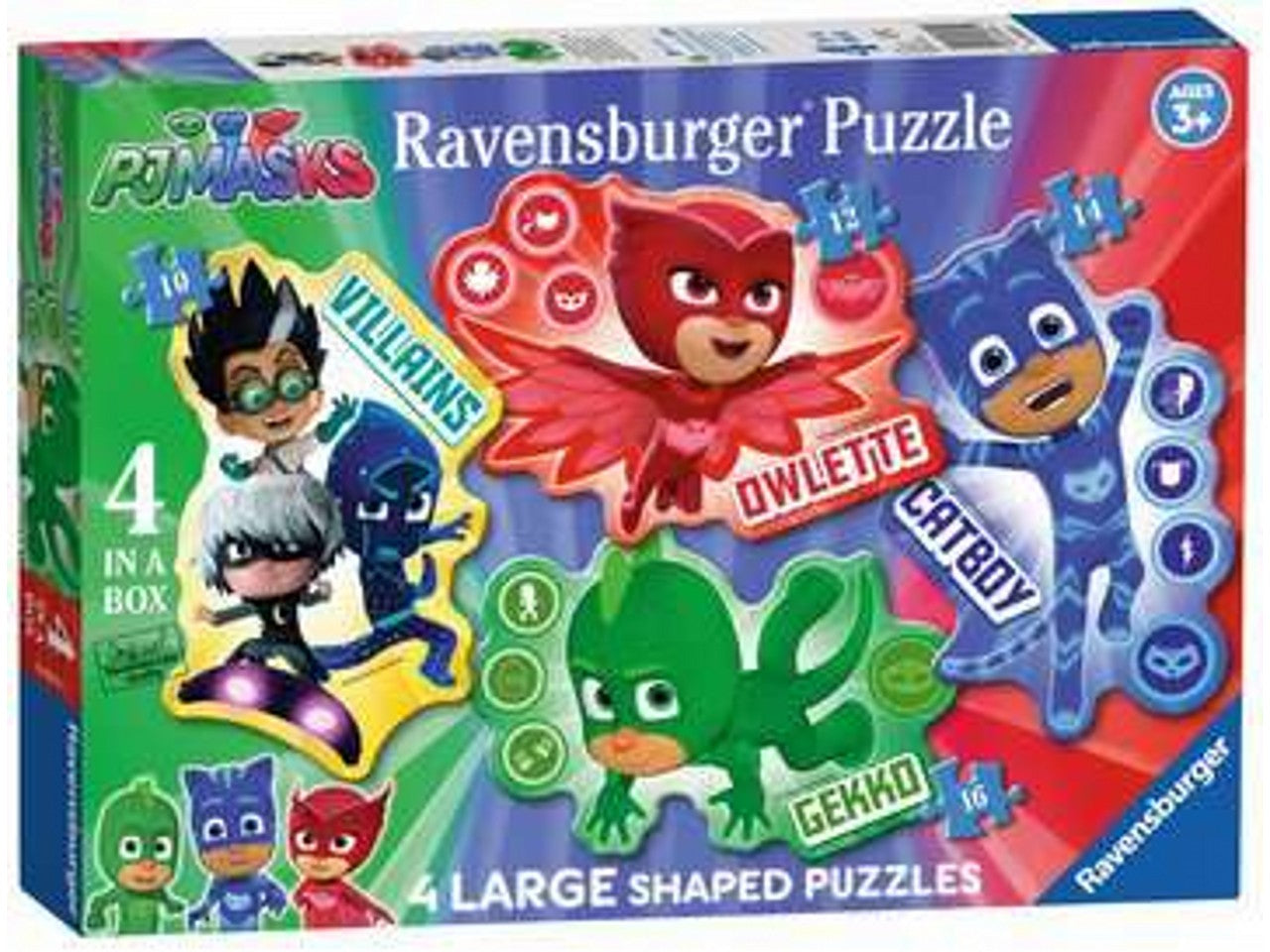 Puzzle shaped 4 in a box pj mask 06935