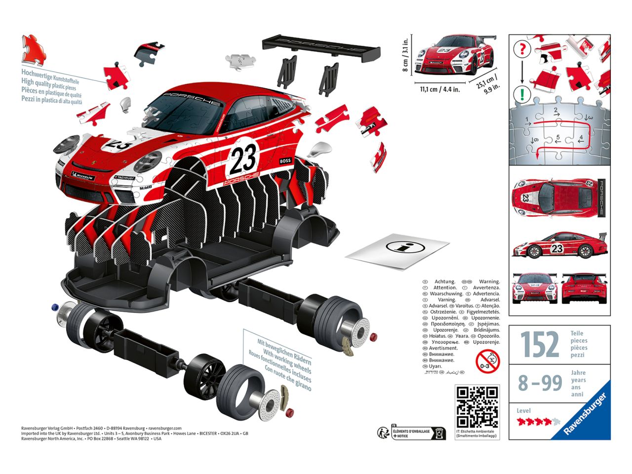 Puzzle 3d porsche 911 gt3 cup salzburg