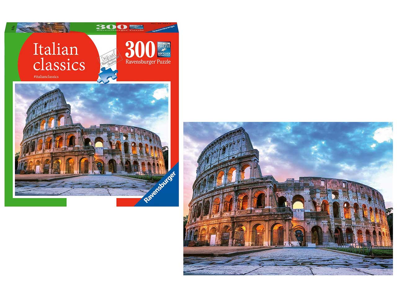 Ravensburger puzzle 300 pezzi colosseo italian classics