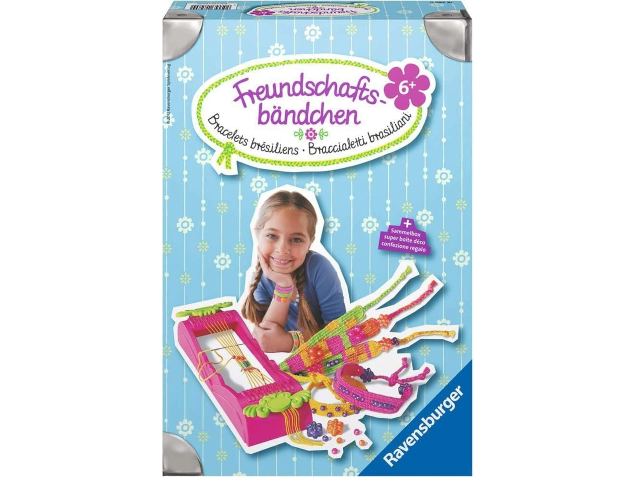 Ravensburger Be creative midi, telaio braccialetti dell'amicizia, gioco creativo per bambini dai 6+ anni