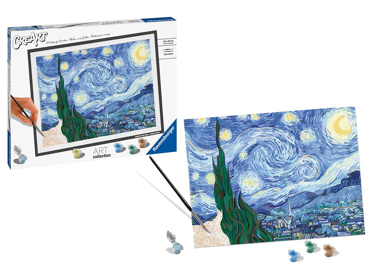 Creart adulto van gogh, notte stellata