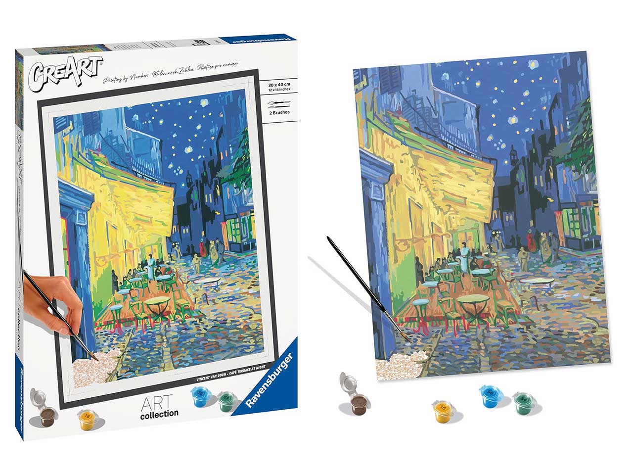 Creart adulto van gogh, terrazza del caffé la sera