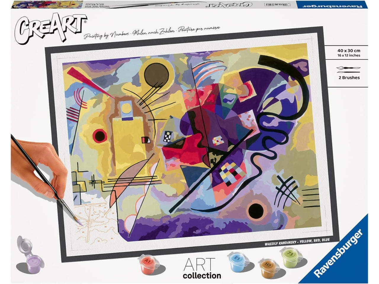 Creart adulto kandinsky: giallo, rosso, blu