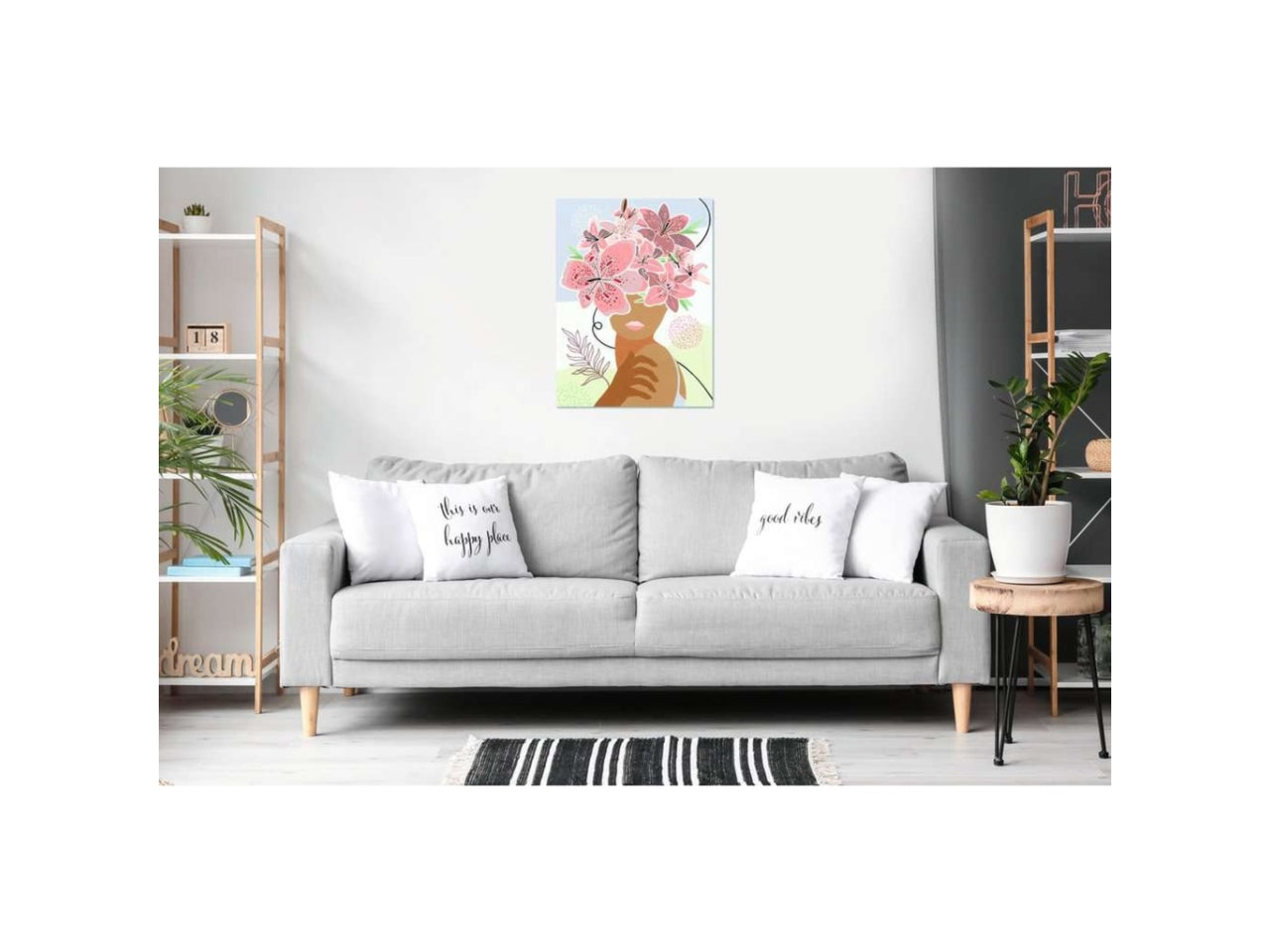Ravensburger Creart Donna con fiori, kit per dipingere con i numeri, 40x30 cm per ragazzi dai 14+ anni