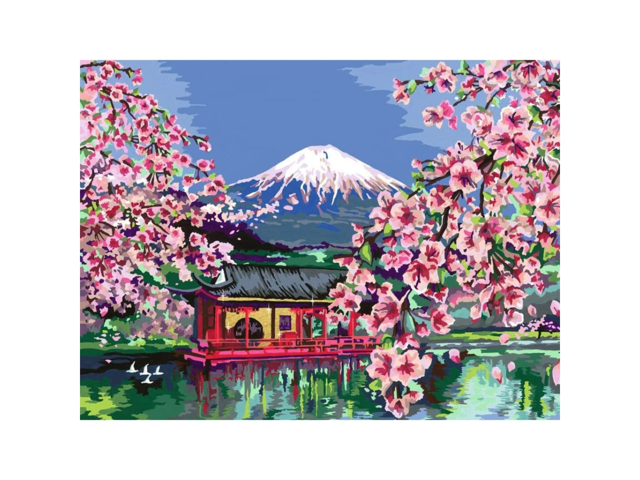 Ravensburger Creart Ciliegi in fiore, kit per dipingere con i numeri, 40x30 cm per ragazzi dai 14+ anni