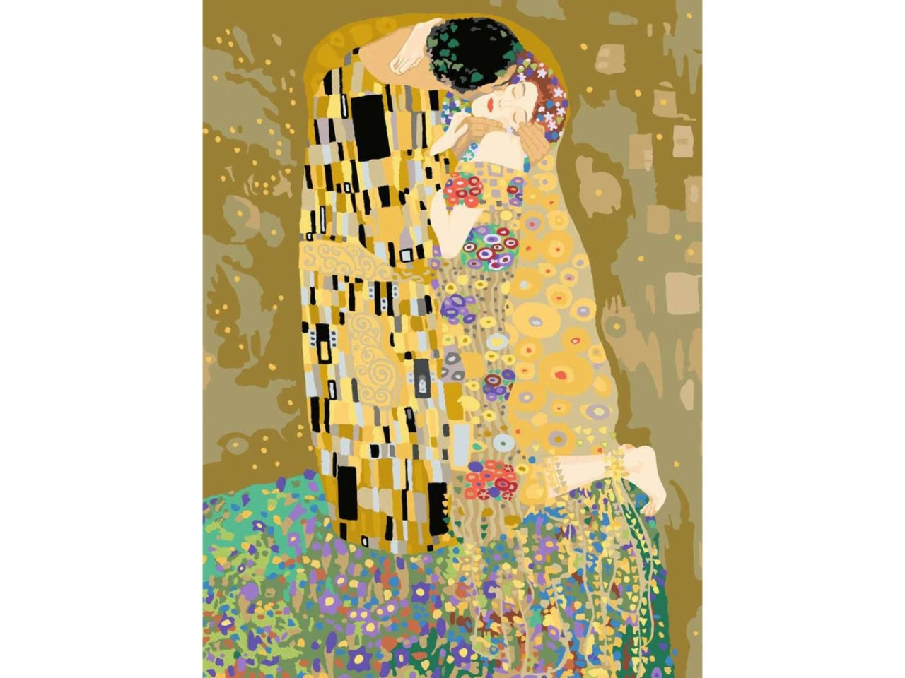 Ravensburger Creart Klimt, il bacio, kit per dipingere con i numeri, 40x30 cm per ragazzi dai 14+ anni