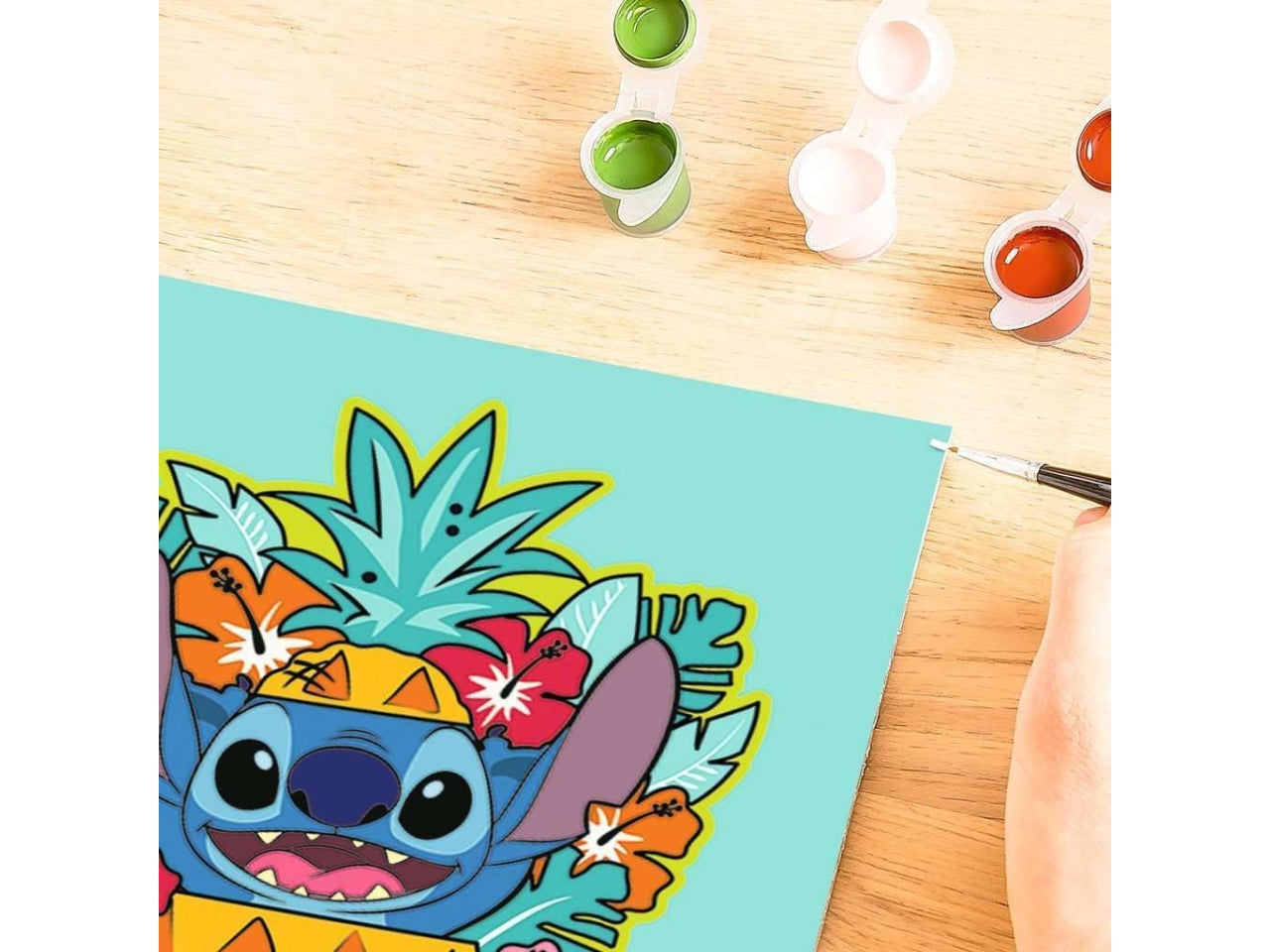 CreArt , Disney Stitch, Dipingere con i Numeri, Kit Pittura, Idea Regalo Donna o Uomo, 14+ Anni, 24x30 cm - Ravensburger