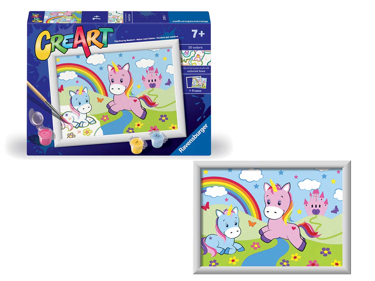 Creart serie e classic - unicorni con arcobaleno