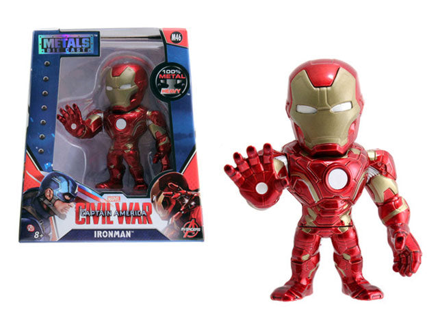 Iron Man in in Die- Cast 10 cm Marvel Jada Toys Personaggio Da Collezione
