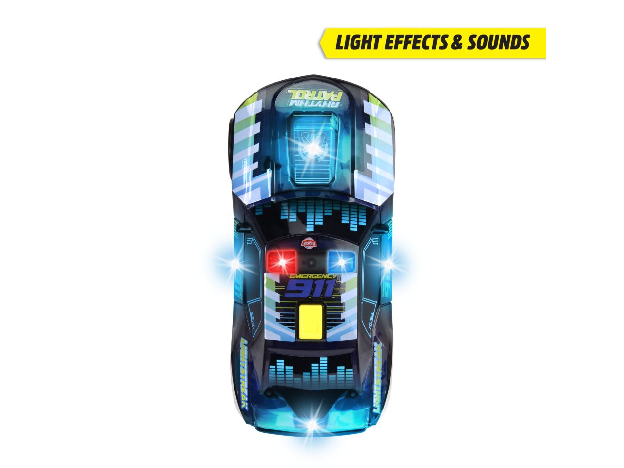 Simba Auto rhythm patrol light racer 20cm a frizione con luci e suoni