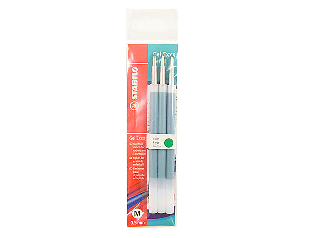 Stabilo refill gel exxx verde 3 pezzi 6/036