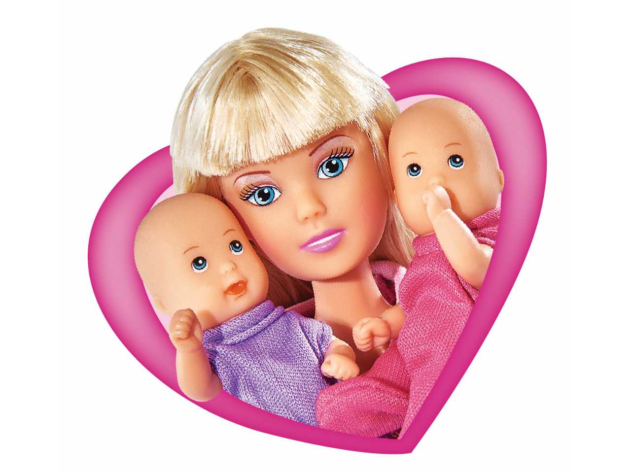 Bambola Steffi Love con carrozzina e figli Simba