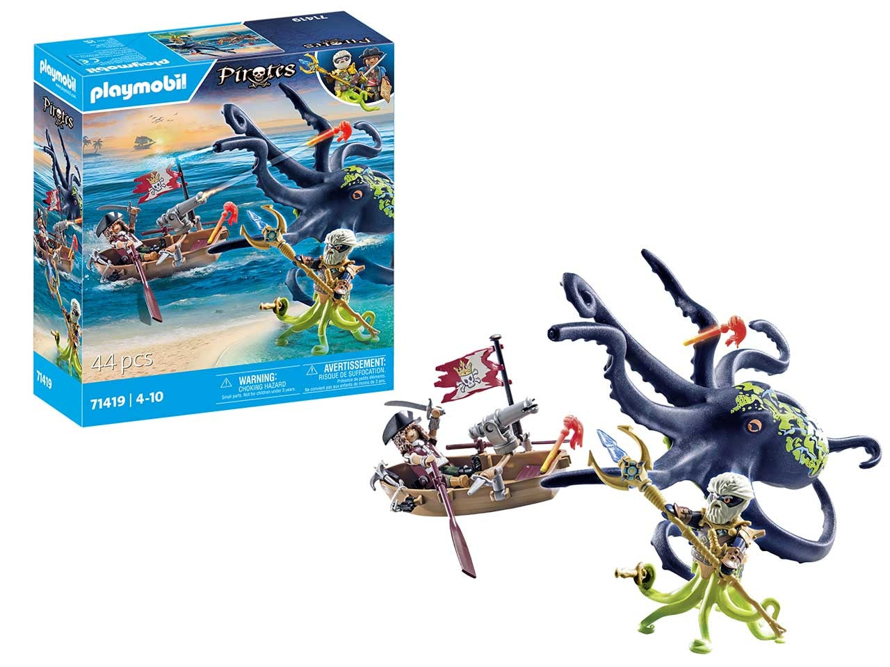 Playmobil pirata contro piovra gigante