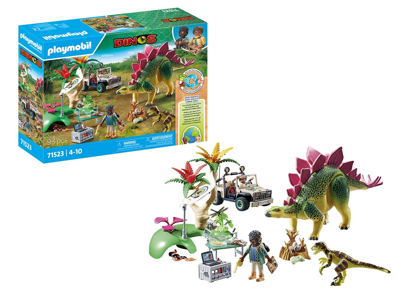 Playmobil campo base con dinosauri