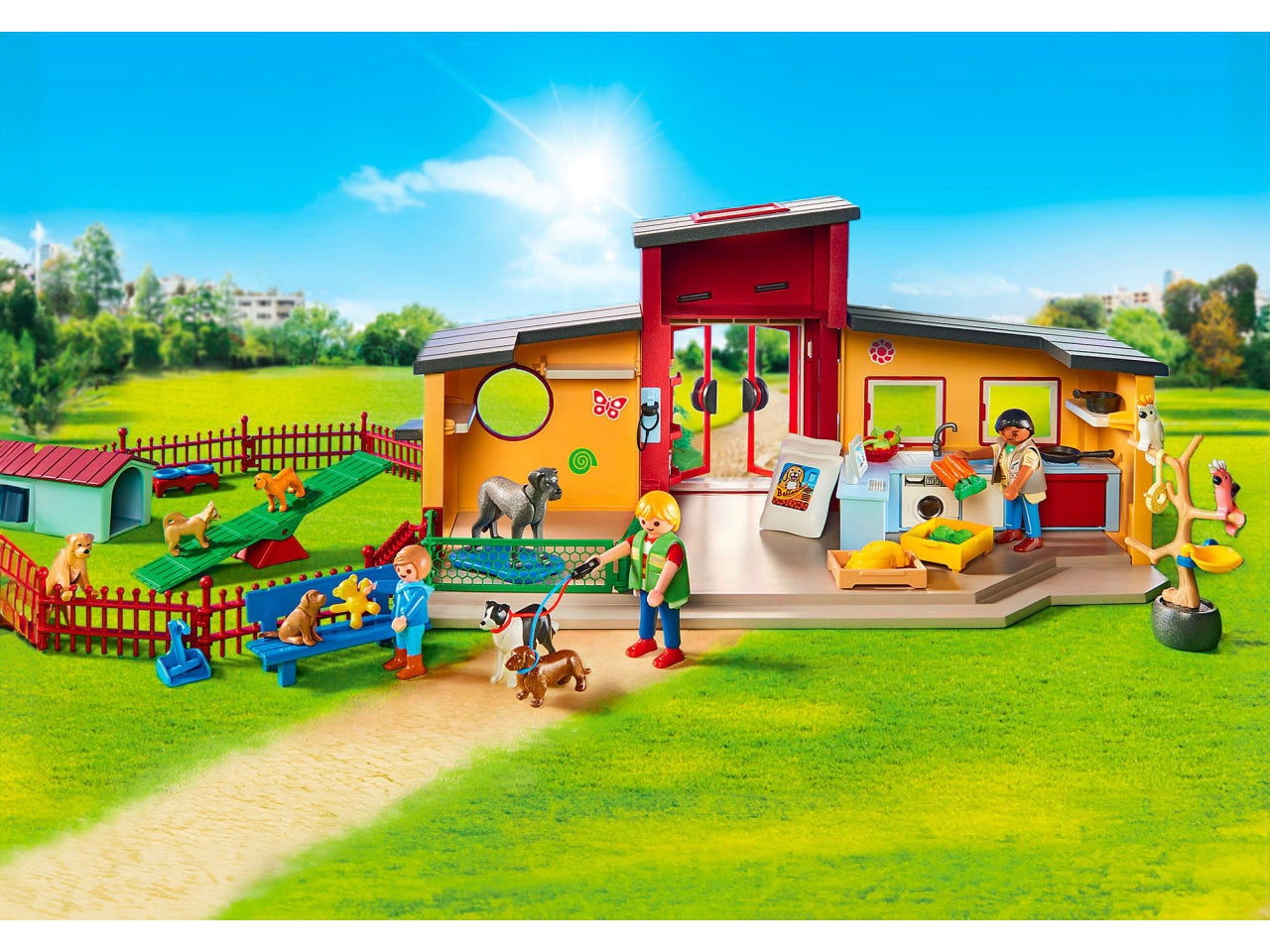 Playmobil Residence Piccola Zampa, edizione esclusiva per il 50° anniversario, divertimento a quattro zampe con accessori e adesivi personalizzabili, giocattolo per bambini dai 4 anni in su | Playmobil