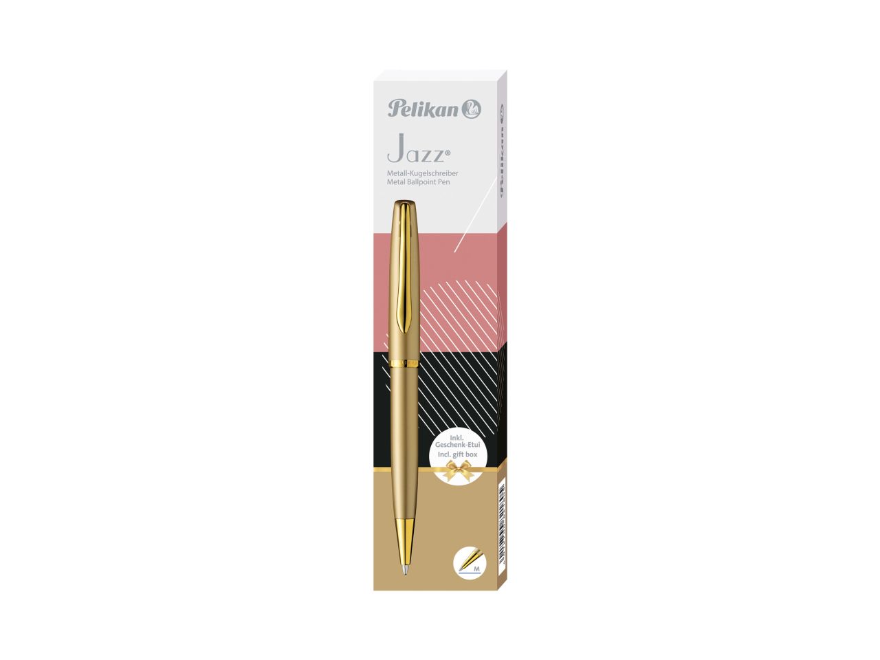 Penna a sfera jazz elegance colore gold in astuccio regalo