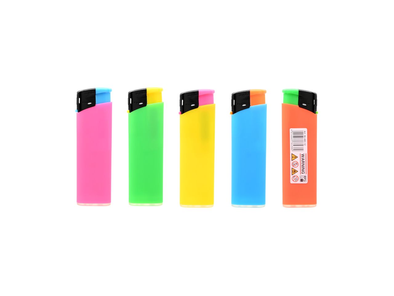 Accendino elettronico atomico f11 softflame neonrubber assortiti - la confezione comprende 50 accendini