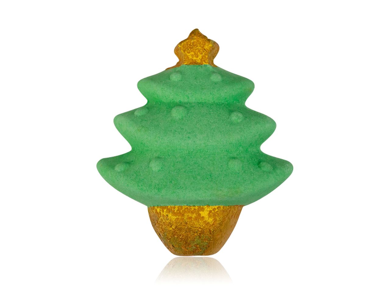 Sali da bagno winter spa a forma di albero di natale in confezione regalo da 90g fragranza pino e bacche invernali colore verde marrone e rosso