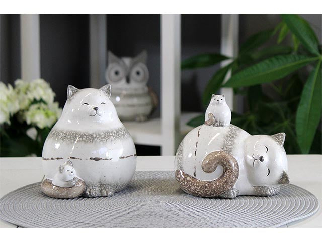 Gatto ceramica 12x11x14 626142