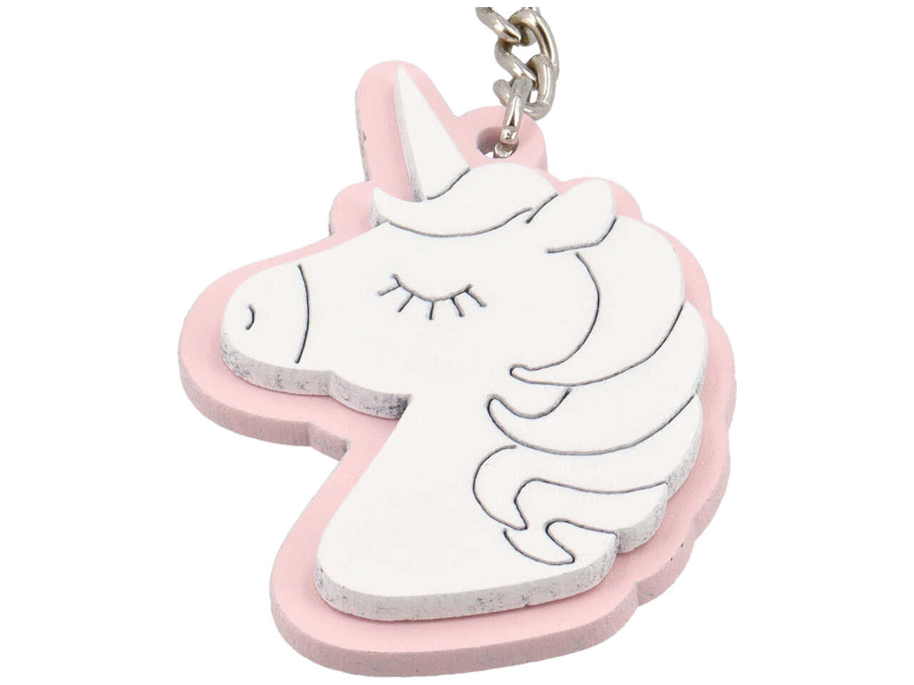 Portachiavi unicorno rosa