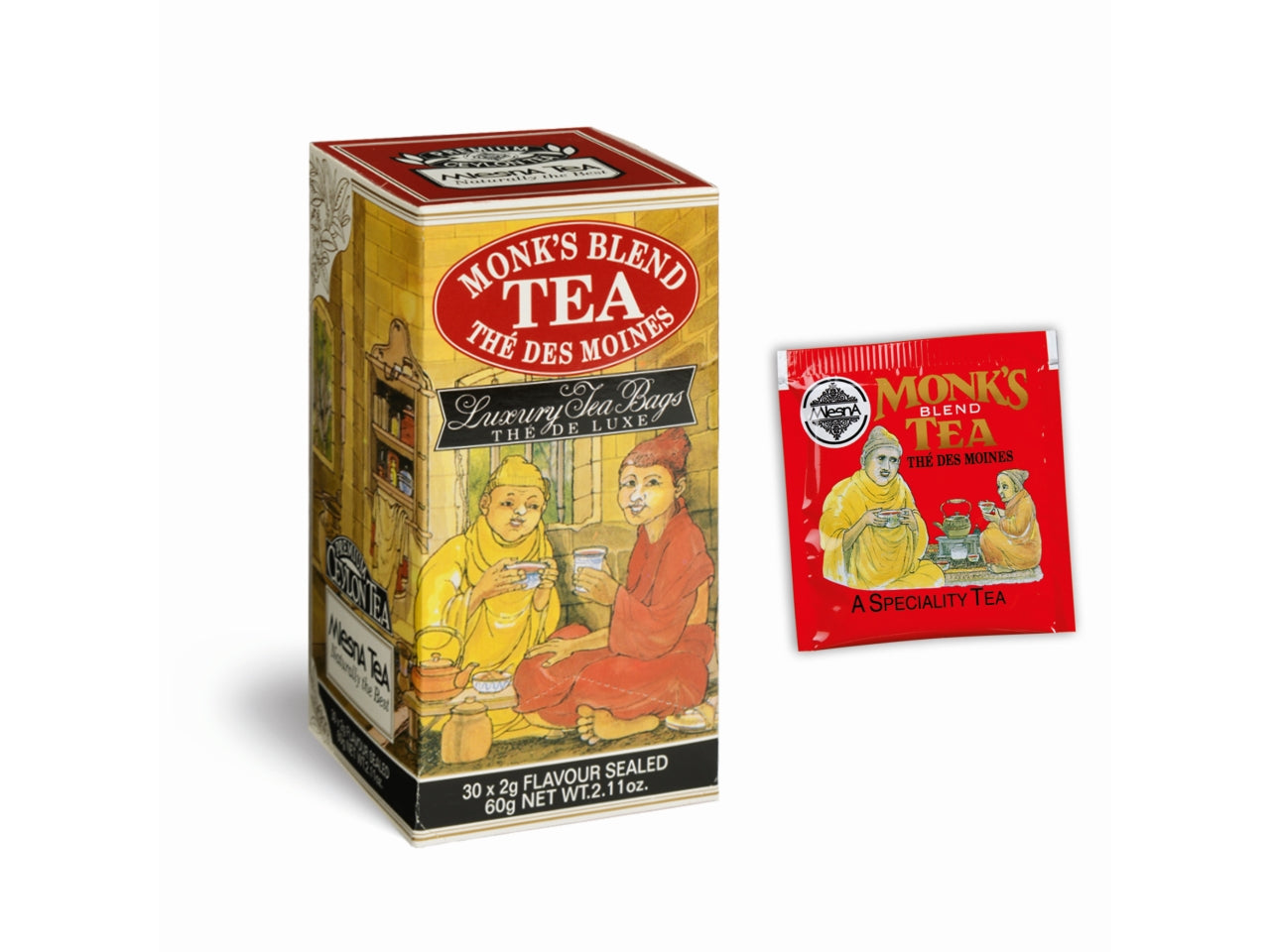 Tè monk's blend alla vaniglia e melograno - la confezione comprende 30 filtri da 2gr ciascuno