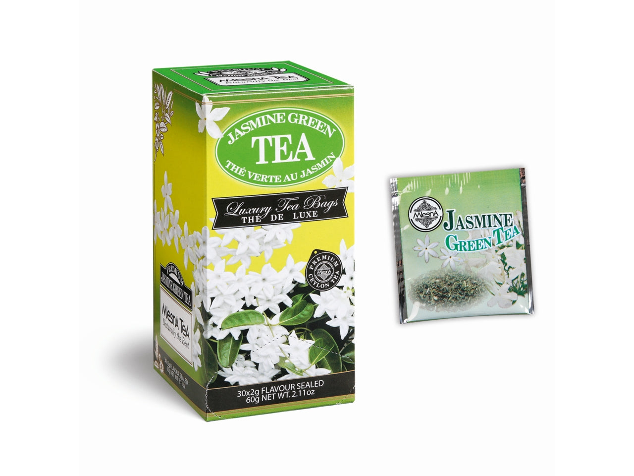 Tè verde al gelsomino - la confezione comprende 30 filtri da 2gr ciascuno