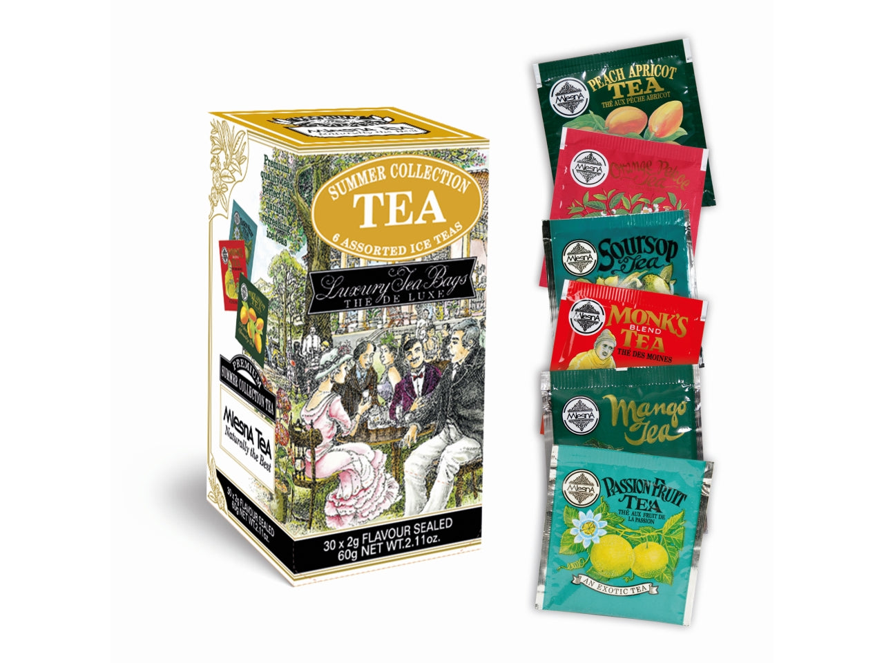 Summer tea collection - 6 tè ideali per l'estate - la confezione comprende 30 filtri da 2gr ciascuno