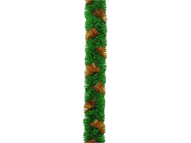 Filo treccia verde/oro 10cmx2,5mt
