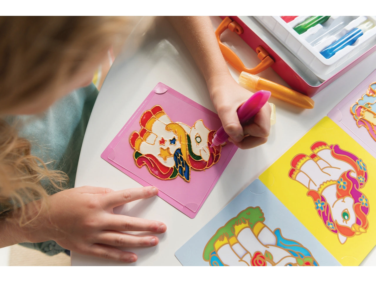 Thinking kits crea adesivi per vetri unicorno