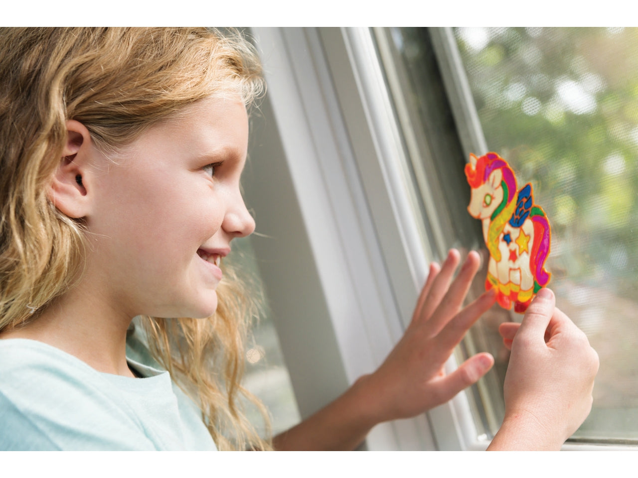 Thinking kits crea adesivi per vetri unicorno