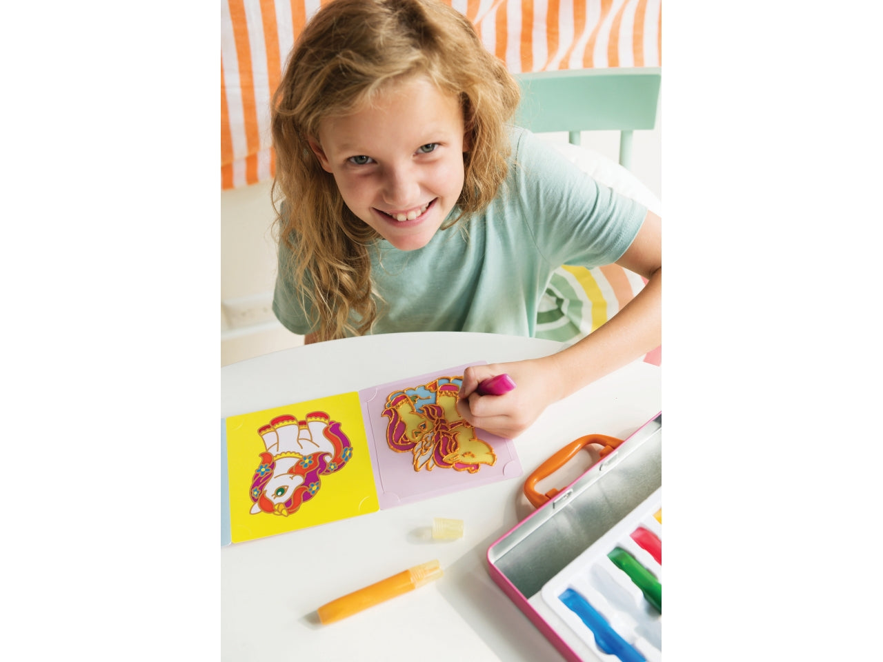 Thinking kits crea adesivi per vetri unicorno