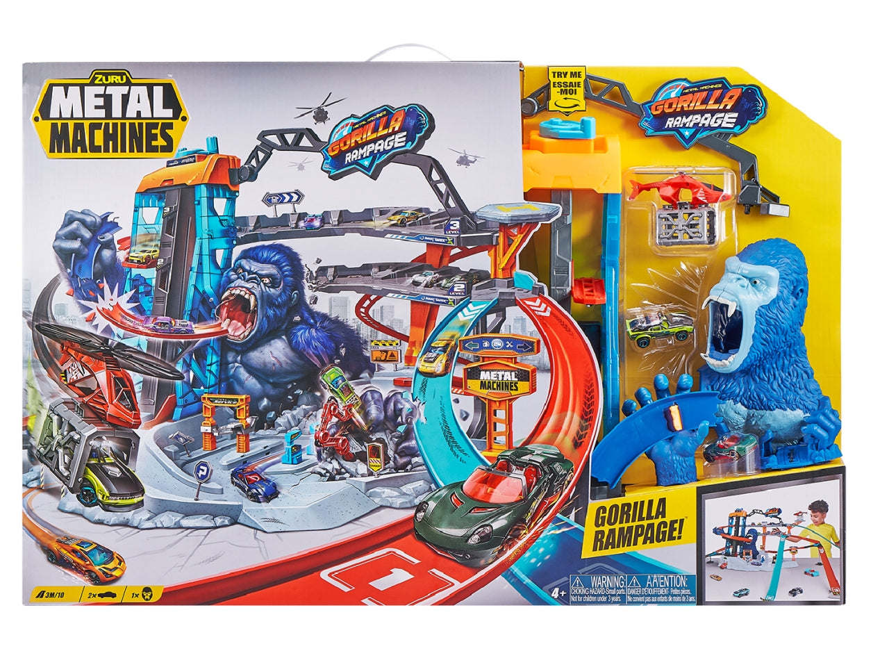 Metal machines maxi pista gorilla furioso con 2 auto