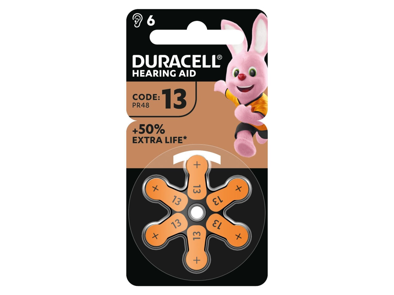 Duracell special pila acustica 13 arancio b6