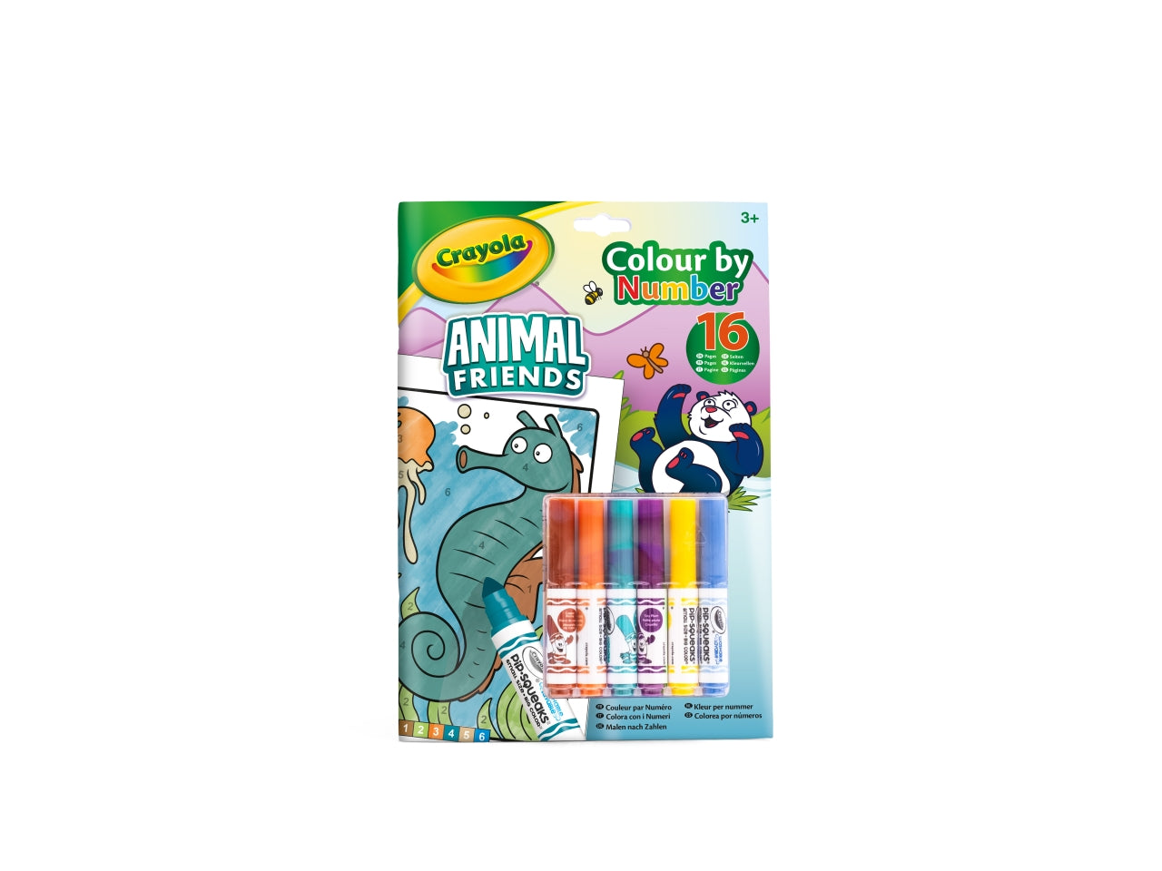 Album colora con i numeri amici animali