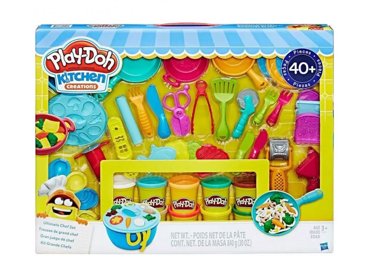 Play-doh kitchen creations set chef professionista